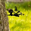 1pc Add a Touch of Whimsy To Your Garden with This Metal Branch Gnome Decoration Wall Art Home Decoration for Garden Party Decor