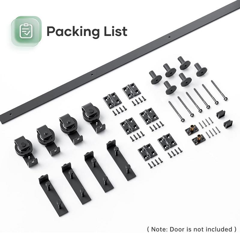 Rail Sliding Barn Door Carbon Steel Hardware Kits Set Rail Sliding Barn Door Rail Hardware Floor Guide Sliding Door Warehouse