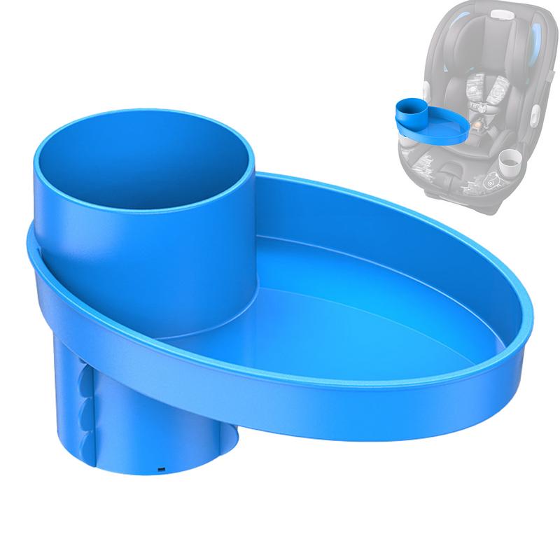 Car Seat Snack Tray Travel Tray For Kids Car SeatKids Vehicle Cup Holder Plate Car Accessory For Snacks Toys Cups Portable
