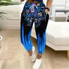 Summer Ladies Cashew Paisley Printed Sweatpants Loose Fit Drawstring Joggers Elastic Cuff Daily Casual Pants