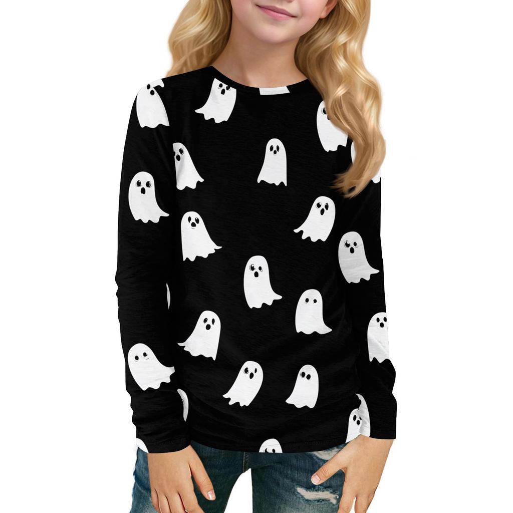 Children's Long-sleeved O-neck Top Printed Daily Casual