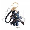 Cute Resin Keychain Charm Bow Bear Pendant For Women Bag Car Keyring Mobile Phone Fine Jewelry Accessories Kids Girl Gift