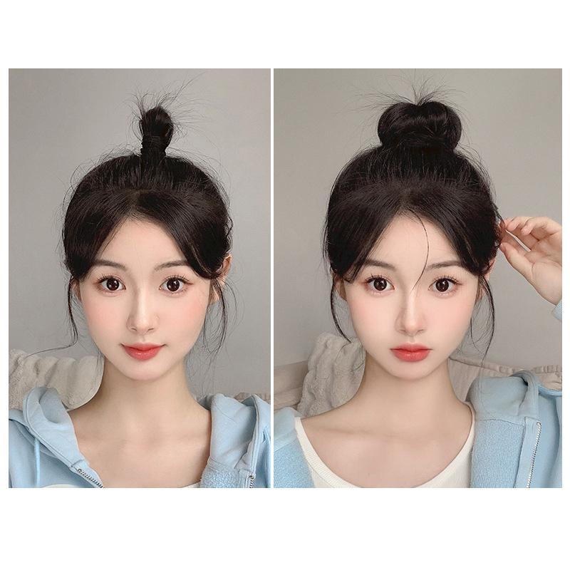 Long Wavy Braided Ponytail Headbands Women Synthetic Wigs With Rubber Bands Curly Straight Ponytail Extensions Elastic Hair Ring