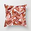 Nordic Pink Geometric Cushion Cover Home Decor Sofa Pillowcase Floral Print Soft Peach Skin Pillowcase