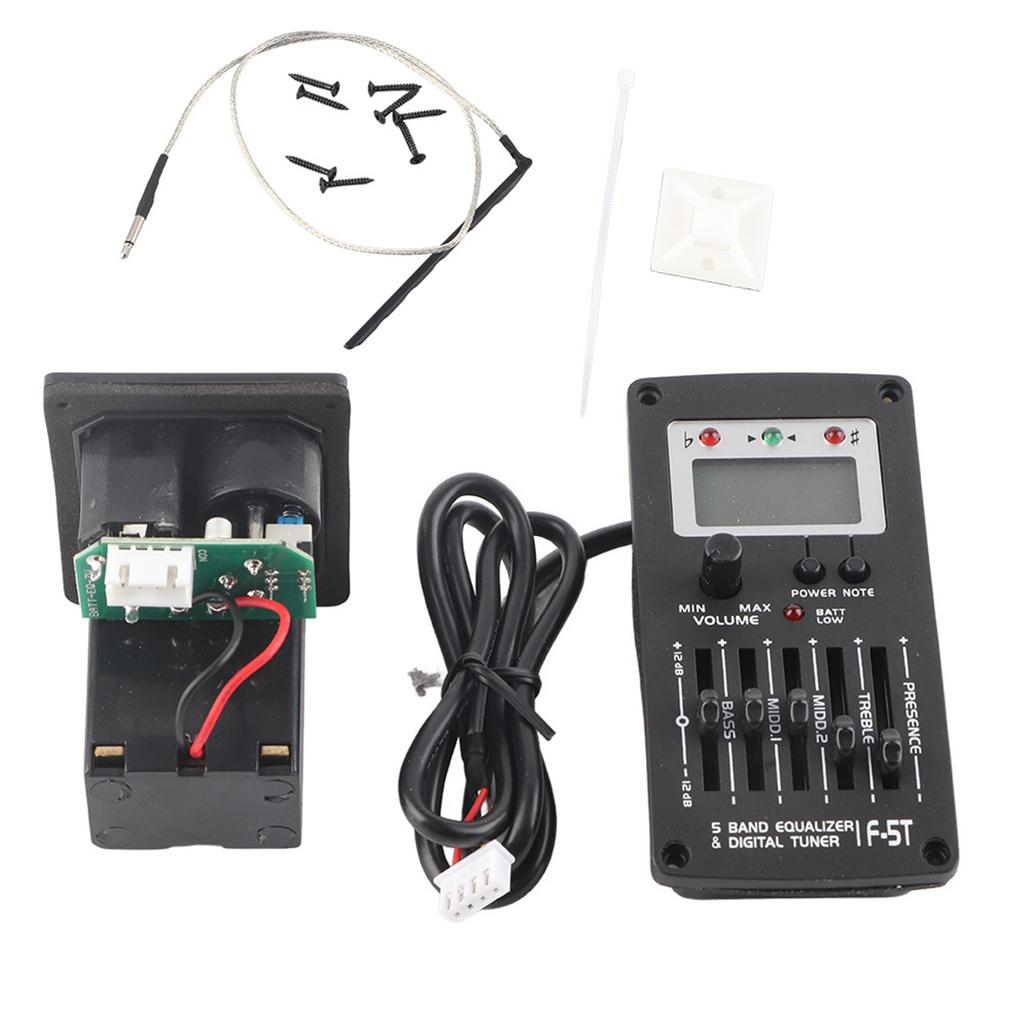 F‑5T 5 Band EQ Equalizer Pickup Tuner for Acoustic Guitar Musical Instrument Accessory Kit