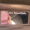 Car Stickers You Are Beautiful Interior Decoration Rear View Mirror Decals Car Vanity Mirror Vinyl Sticker Auto Accessories