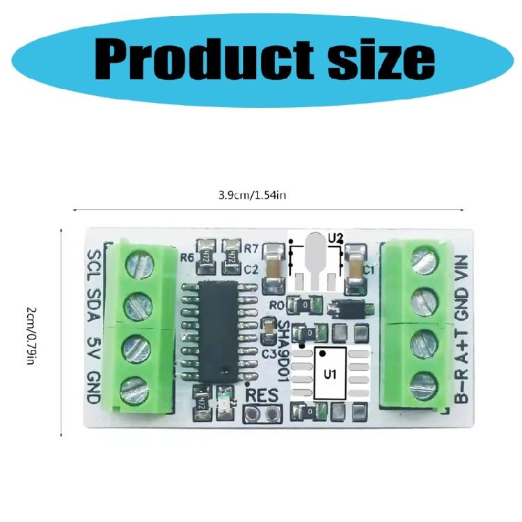 RS485 SHT30 Sensors Adapter Board  -40-125℃ 0-100%RH For Temperature And Humidity Conversion Using Modbus Protocol