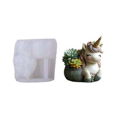 Multi Purpose Animal Silicone Flower Pot Mold For Handmade Resin Planters Jewelry Dishes Craft Projects