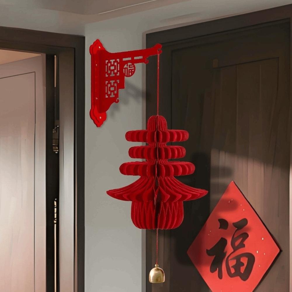 Red Honeycomb New Year Decorations Paper Paper Honeycomb Lantern Christmas Tree Decoration