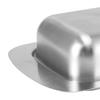 Stainless Steel Butter Dessert Box W/ Handle Airtight Bowl Cheese Bread Box Elegant Countertop Storage Kitchen Accessories