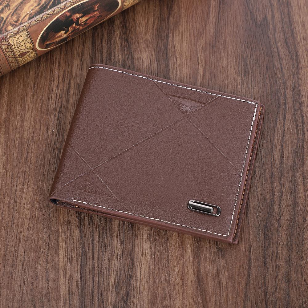 

Men s Casual Leather Wallet - Large Capacity, Multi-Card Slots, Popular Design 11.5 x 9.5 x 2 cm світло-коричневого кольору