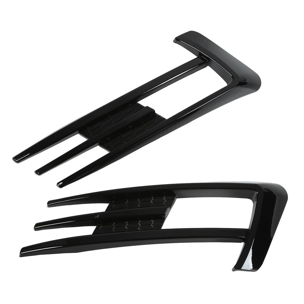 Glossy Black Front Fog Lamp Eyebrow Eyelid Cover Trim Replacement for MK7 2014‑ 2017