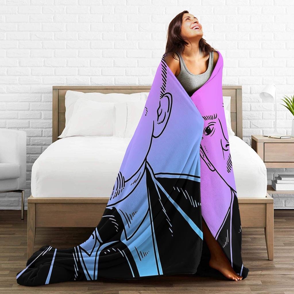 Lenin Joseph Stalin Blankets Quality Warm Soft Throw Blanket Winter Students Couch Chair Sofa Bed Funny Bedspread