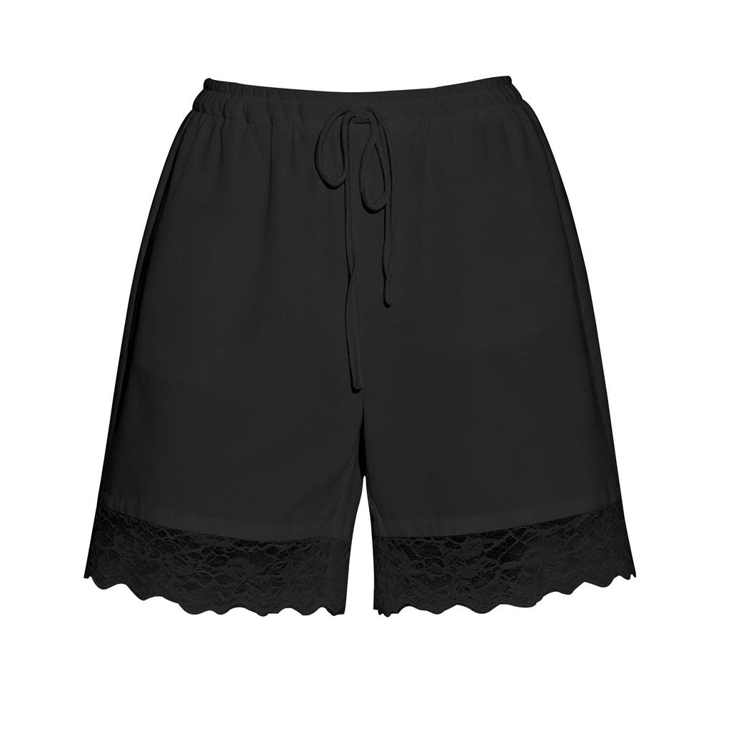Women's Casual Drawstring Lace Wide Leg Shorts - Lightweight Summer Fashion Bottoms for Beach, Daily Wear