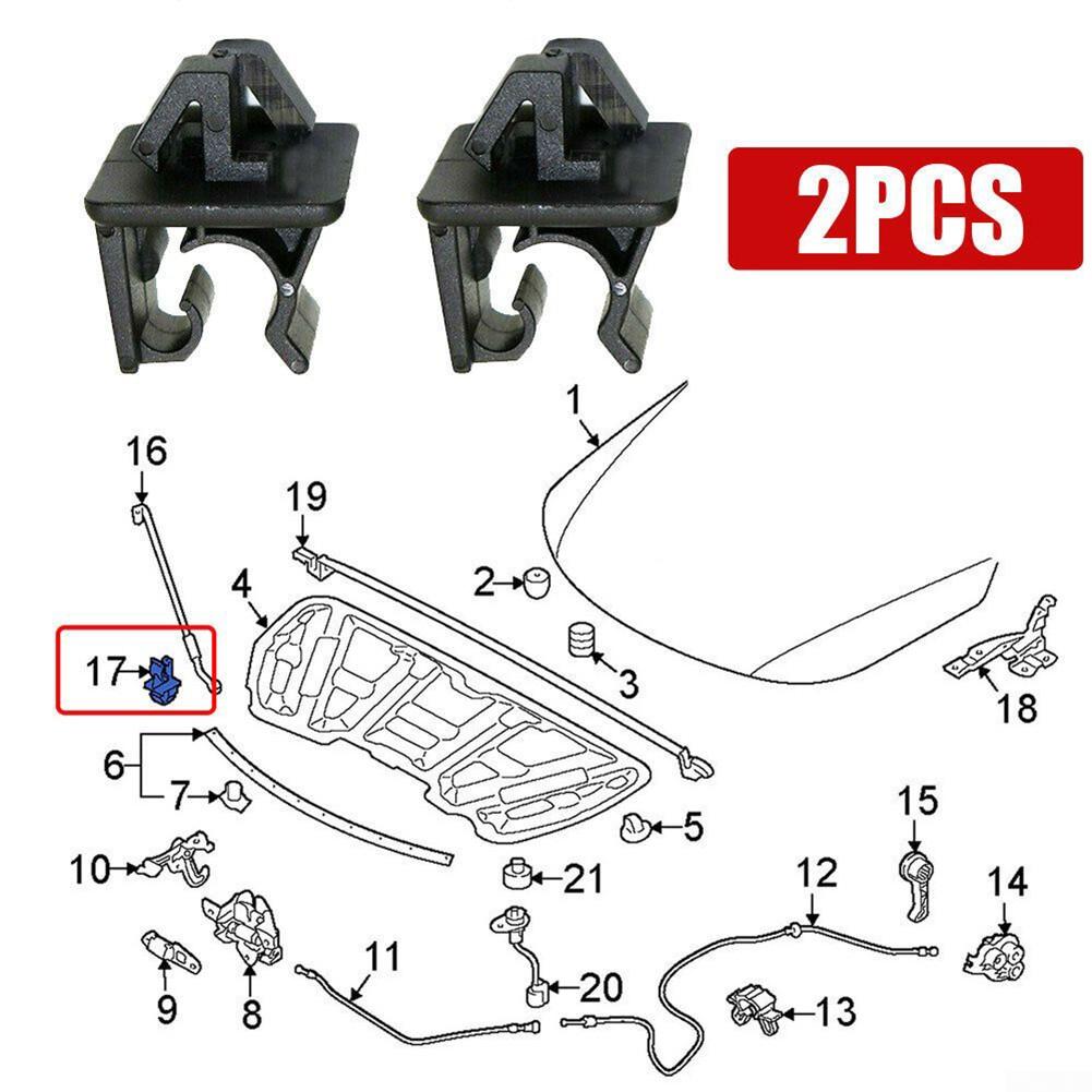 Hood Prop Rod 90672-SNB-901 For Accord Civic Holder Clips