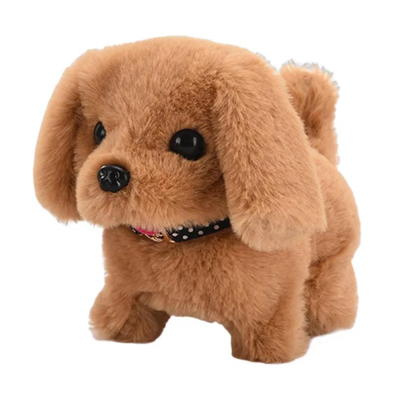 Electronic Robot Dog Walking Barking Tail Wagging Puppy Dog Plush Toy Gift Kids