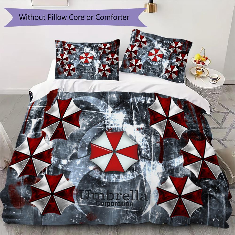 The sci-fi game Resident Evil Umbrella Corporation offers soft and comfortable bedding covers and pillowcases for home use (without core) K4