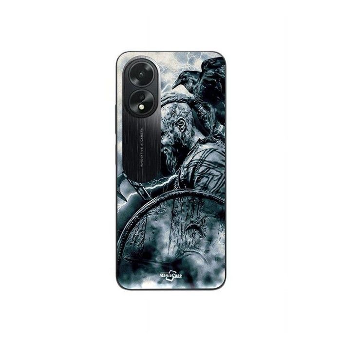 Coque pour Oppo A58 vikings ragnar lothbrok bouclier corbeau