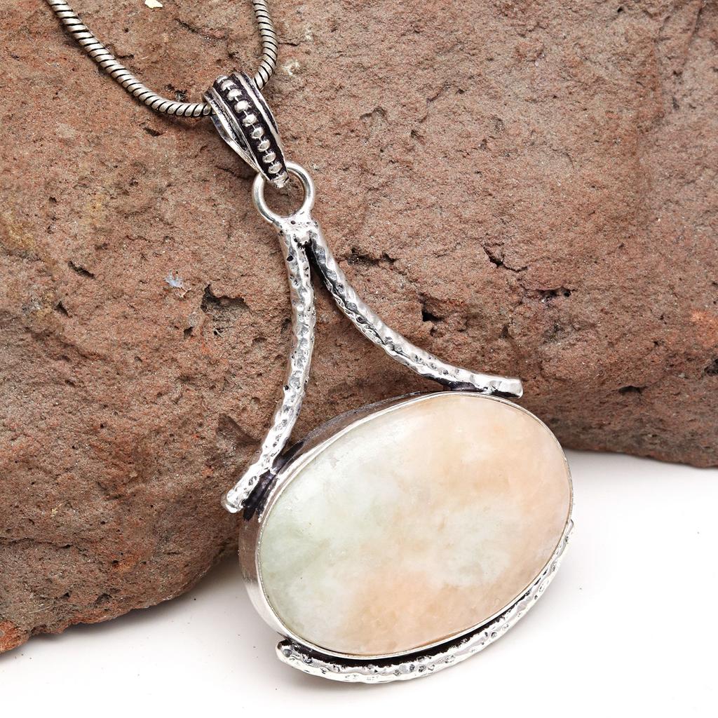 Suruntine Gemstone Handmade Women's Unisex Silver Jewelry Pendant 2.5