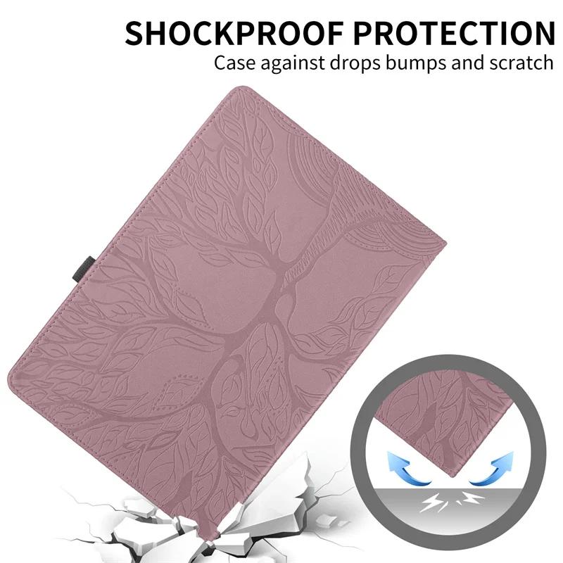 For Lenovo Yoga Tab 11.1 Case Tb710fu 360 Rotating Embossed Flip Stand Tablet Cover for Funda Lenovo Yoga Tab Case 11.1 Inch