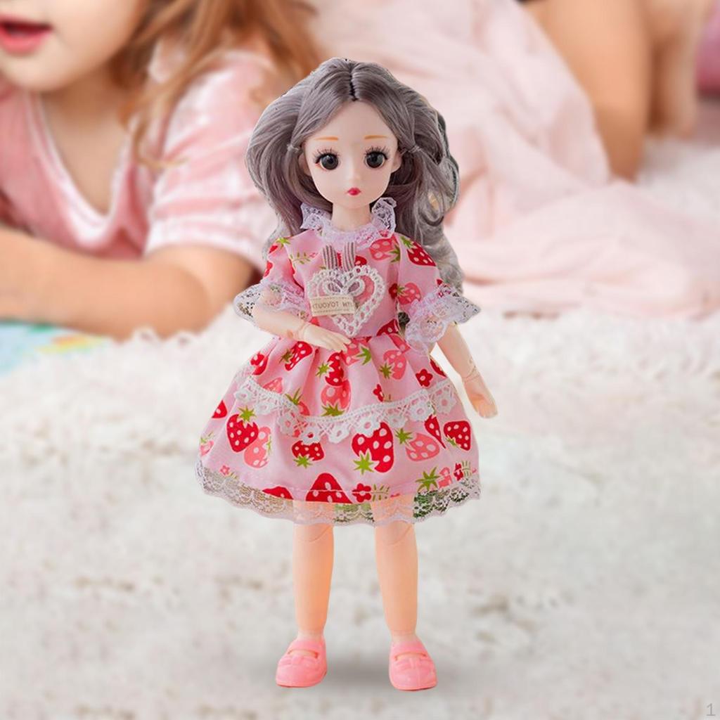 1/6 BJD Puppen 12 Zoll Puppe Kugelgelenkpuppe, Feenkind Spielzeug Geschenk mit Komplettset Outfit Perücke