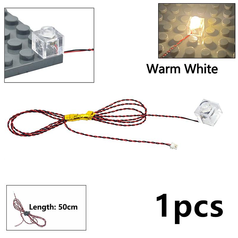 1 Pcs DIY 0.8mm Pin 1x1 1x4 1x2 LED Remote Control Building Block Flash Lamp City Light Lightsaber Spotlight Candle Lamp Bricks