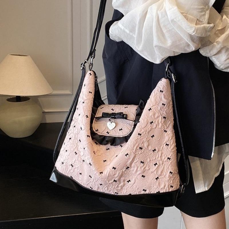 Niche feeling underarm commuter bag women's new girl style fashion handbag bow shoulder bag