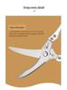 Heavy-Duty Stainless Steel Chicken Bone Scissors with Aluminum Handle, Multipurpose Kitchen and Household Use