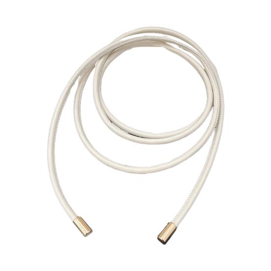 Damen Dünner Gürtel Runder Kunstleder Bund Schnürung Gummiband Jacke Pullover Taille Dekorativer Gürtel Outfit Accessoires