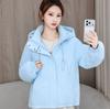 Han Fan Color Casual Two-Cotton Jacket Women's European Products Spring New Hooded Long Sleeve Padded Cotton Age-Reducing Outerwear Tide