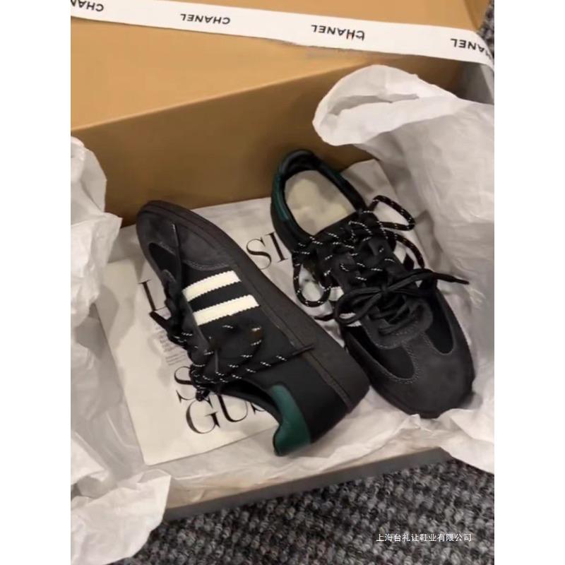 Leather Retro Thick-soled Black Women's Autumn New Versatile Sports and Leisure Board Shoes