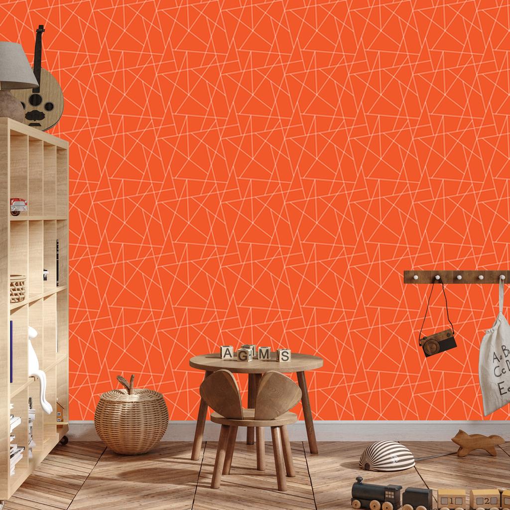 Wallpaper Geometric pattern peach, peach center 50x1000