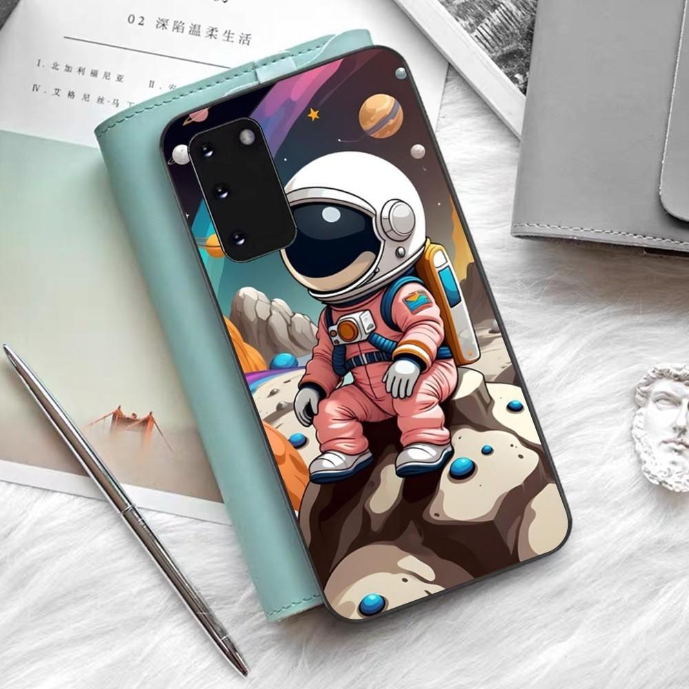 

Space Astronaut Cartoon Phone Case Silicone PC+TPU For Samsung S10 20 30 22 23 24 Plus Lite Ultra Cover Samsung S30 Ultra 5g
