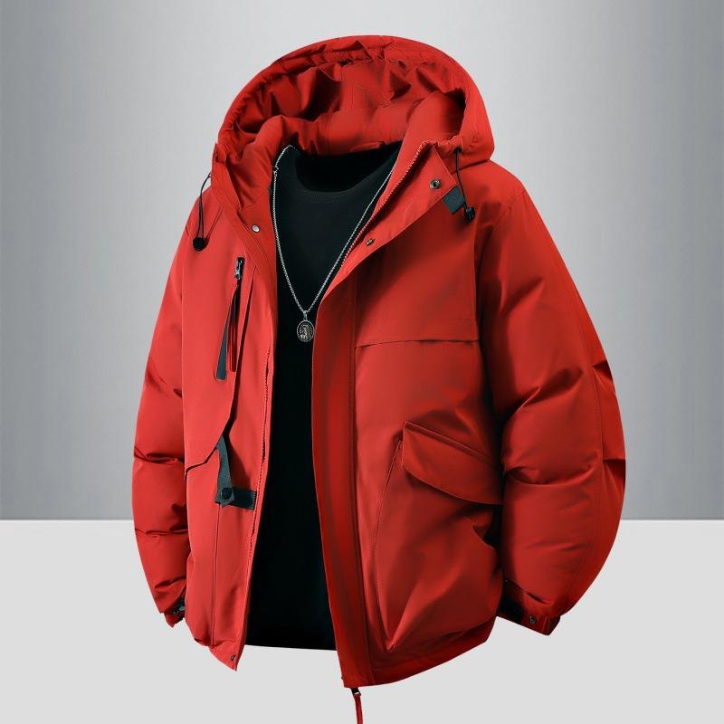 New Graphene Cotton-padded Men s Fleece Thickened Warm Jacket Padded Cotton Warm Thickened Jacket 2575 M красный