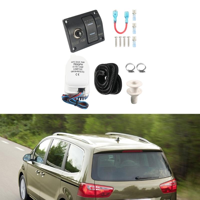 Bilge Pump Drain Kit Marine Bilge Pump Automatic Operation 1100GPH 750GPH For Sailboats Fishing Vessels