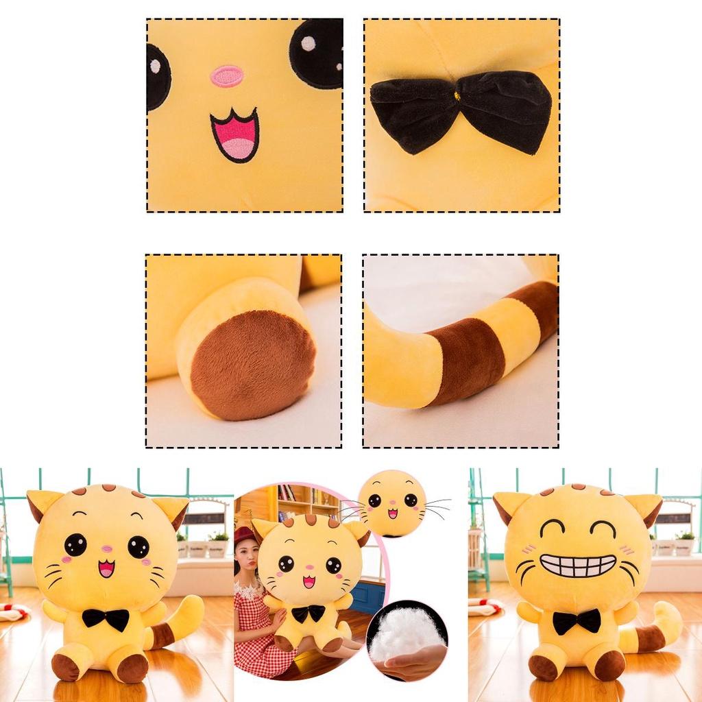 Adorable Cat Kitty Plush Toy Mascot Stuffed Animal Doll New Year Gift Decor