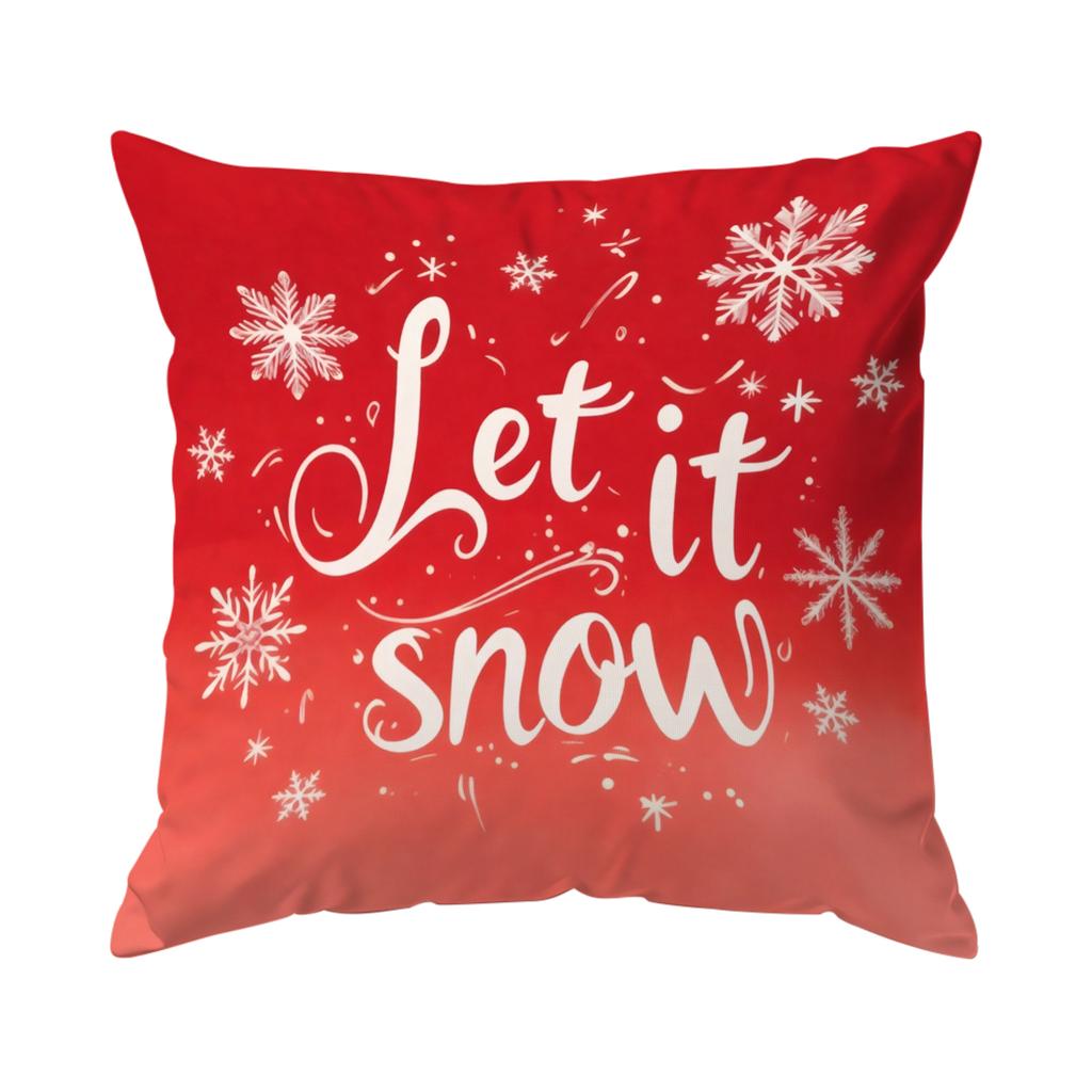 45X45Cm Christmas Snowflakes Pillowcase Bedroom Cushion Cover 100% Polyester Living Room Cushion Pillowcase Home Decor