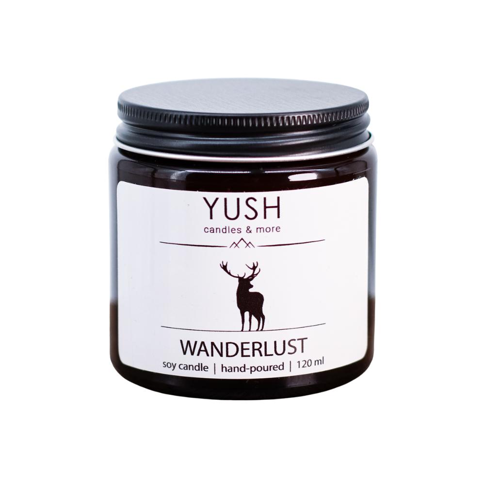 Wanderlust - świece sojowe porzeczka bergamotka jabłko 100% - yush - 120ml
