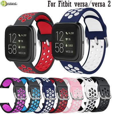 Fitbit Versa 2 için Saat Kayışı Bantları Bileklik Spor Silikon Nefes Alabilen Saat Kordonu Fitbit Versa / Versa lite bileklik kemeri