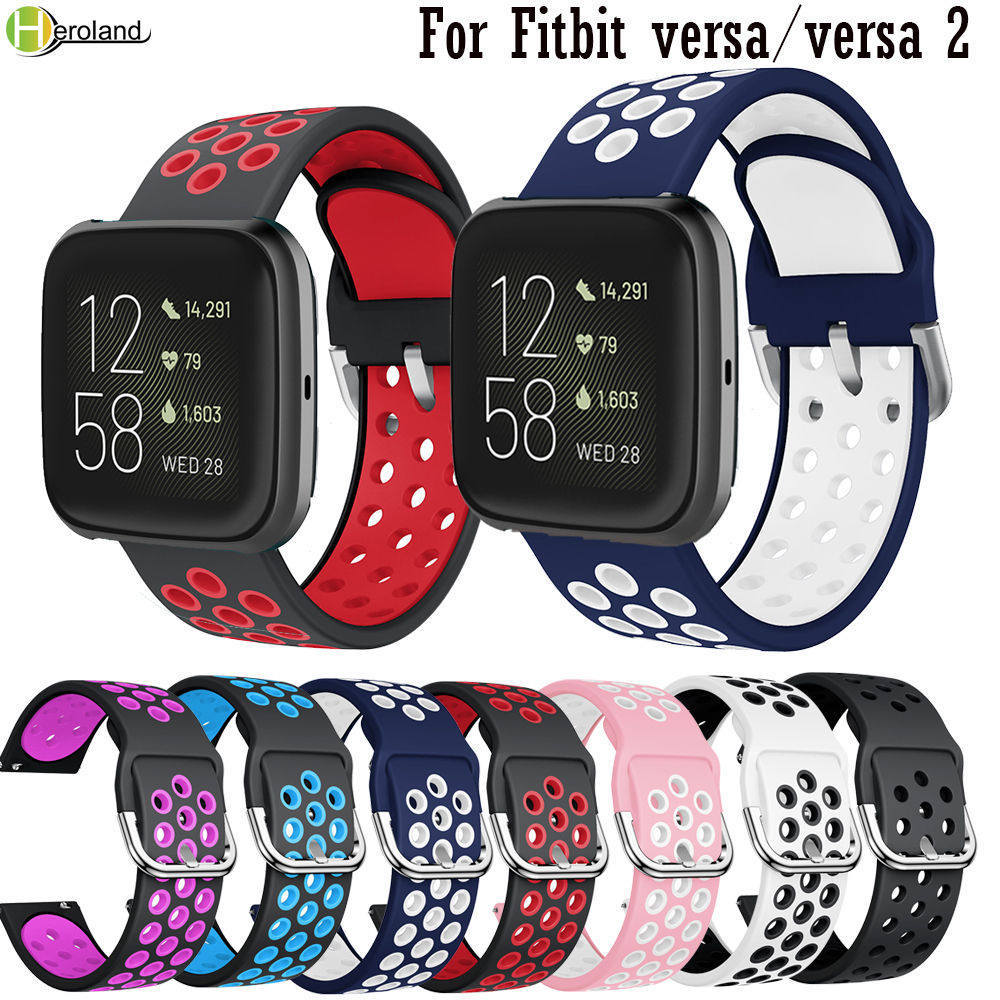 Řemínky k hodinkám pro Fitbit Versa 2 Sportovní silikonový prodyšný náramek pro Fitbit Versa / Versa lite