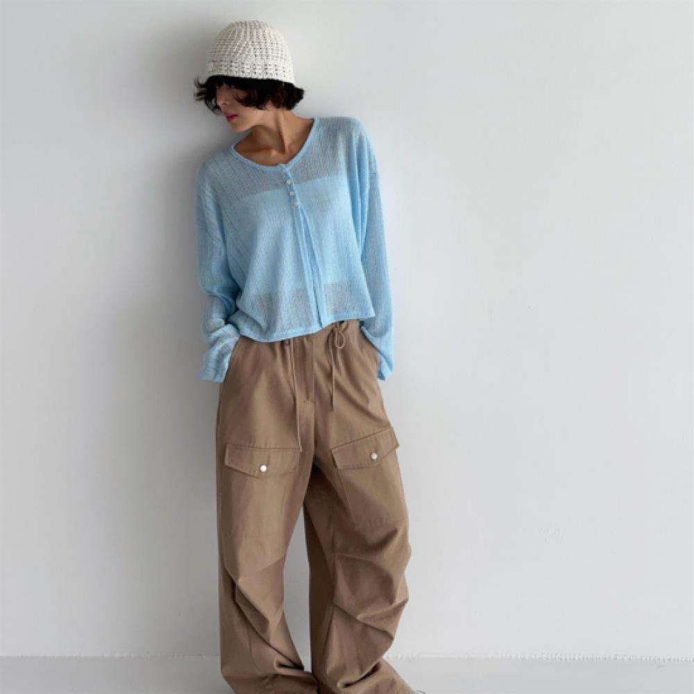 New ArrivalS Open Run Women S Sheer Long Sleeve Cropped Cardigan Half Button