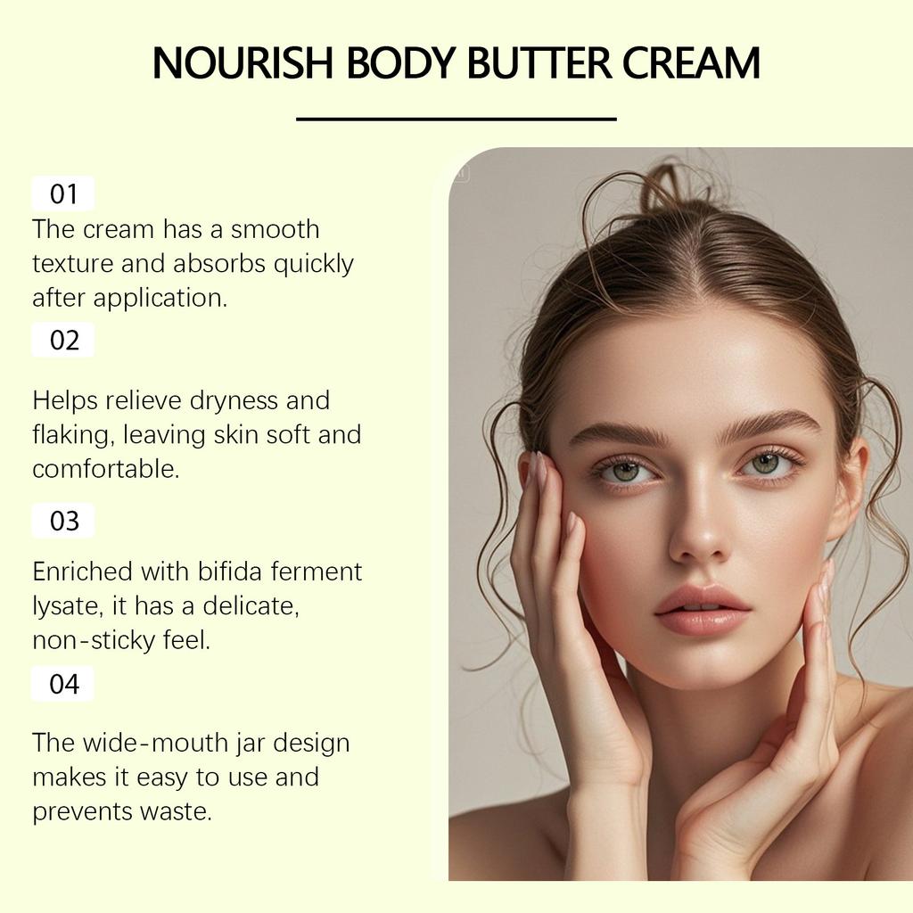 OCEAURA Body Moisturizer Cream - Long-Lasting Hydration, Anti-Dry Lines, Night Care, Fast Absorbing, Nourishing, 120ml