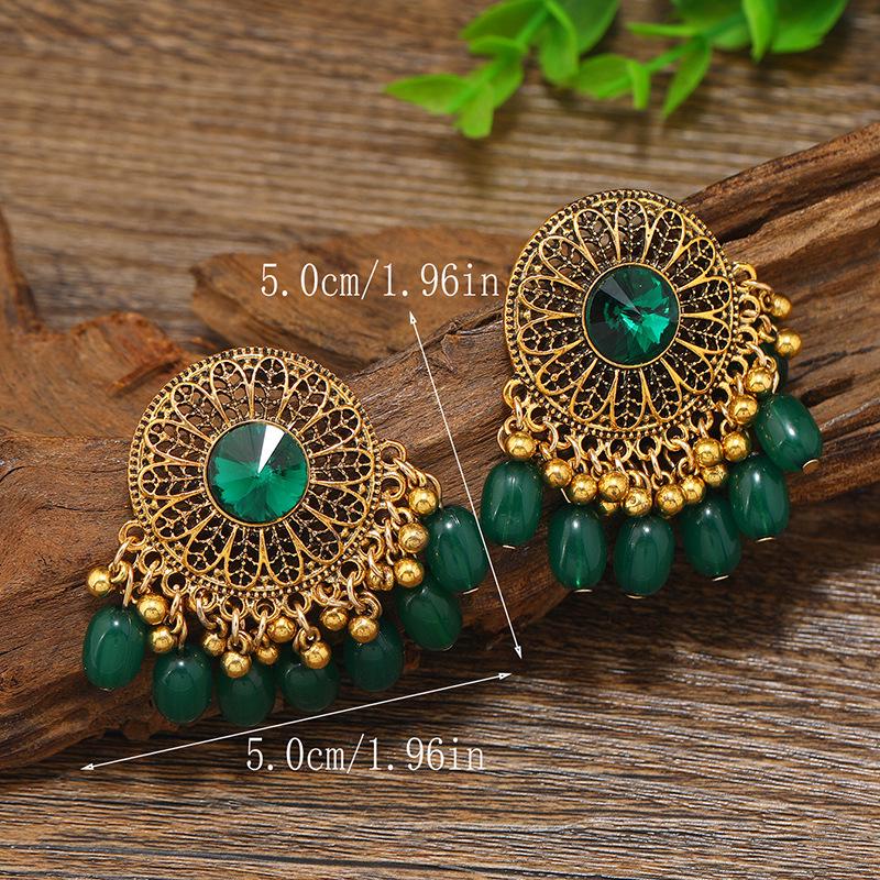 Boho Ethnic Bell Tassel Earrings: Elegant Cloud Design for Women
