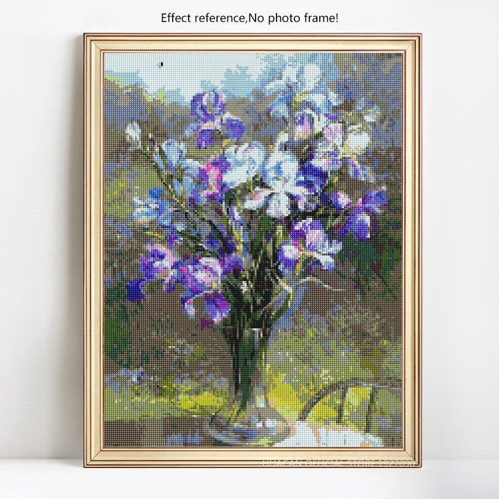 5D DIY Diamond Painting Full Round Scenic Flower Embroidery Sale Rhinestone Picture