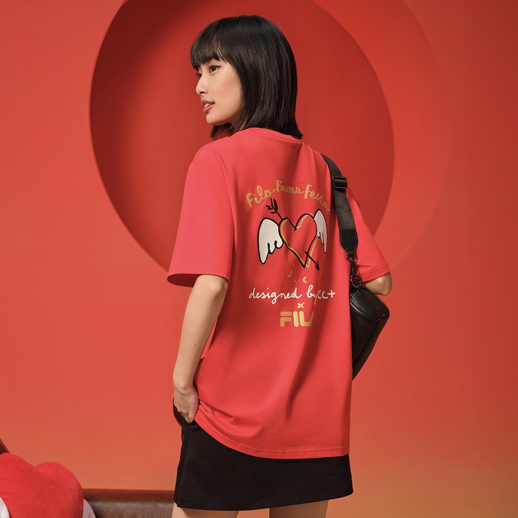 New FILA ORIGINALE T Shirt Unisex Legend Red F11U519101F-RD