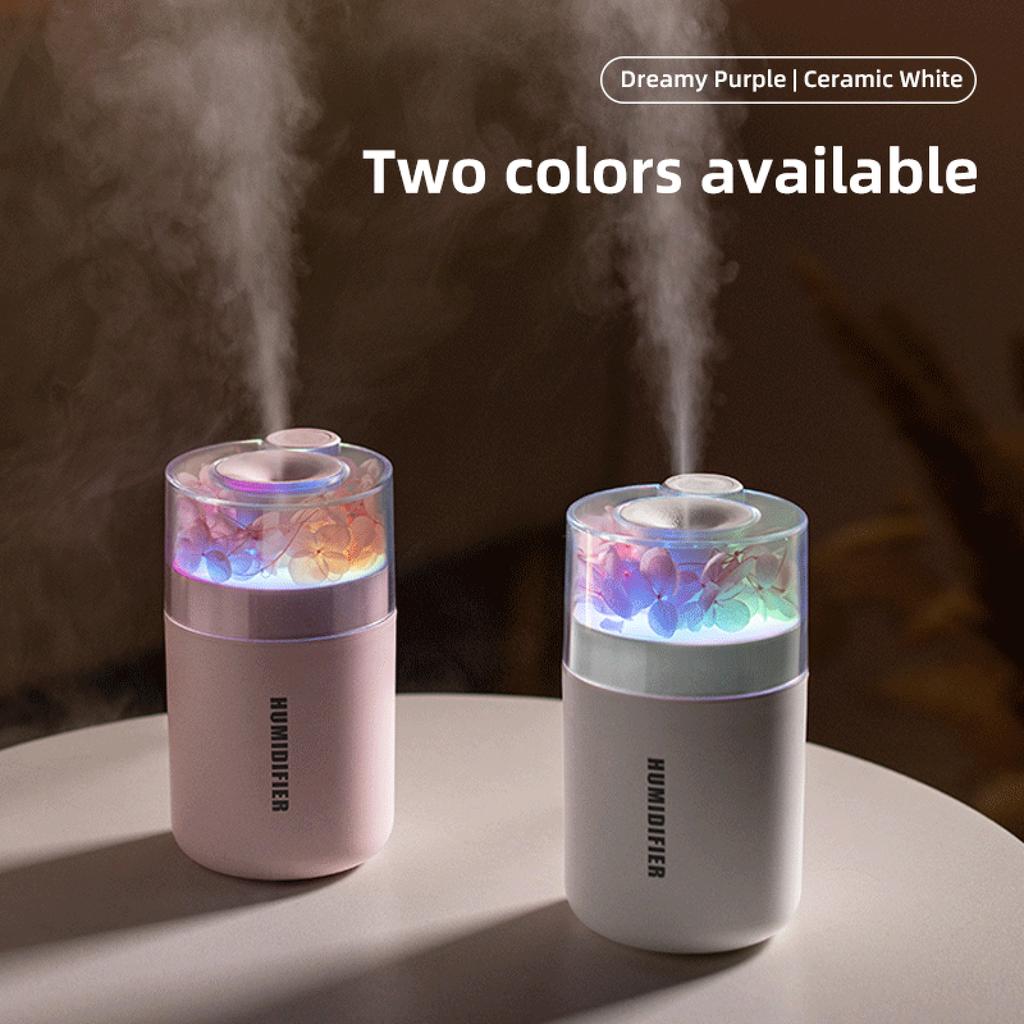 Mini Air Humidifier 180ML Portable Small Humidifier with 7 Colors Night Light Desktop Humidifier for Home Bedroom Office Yoga