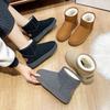 Fashion Thick Plush Platform Snow Boots Women Winter Keep Warm Fur Cotton Shoes Woman Faux Suede Slip-On Ankle Botas Size 35-42