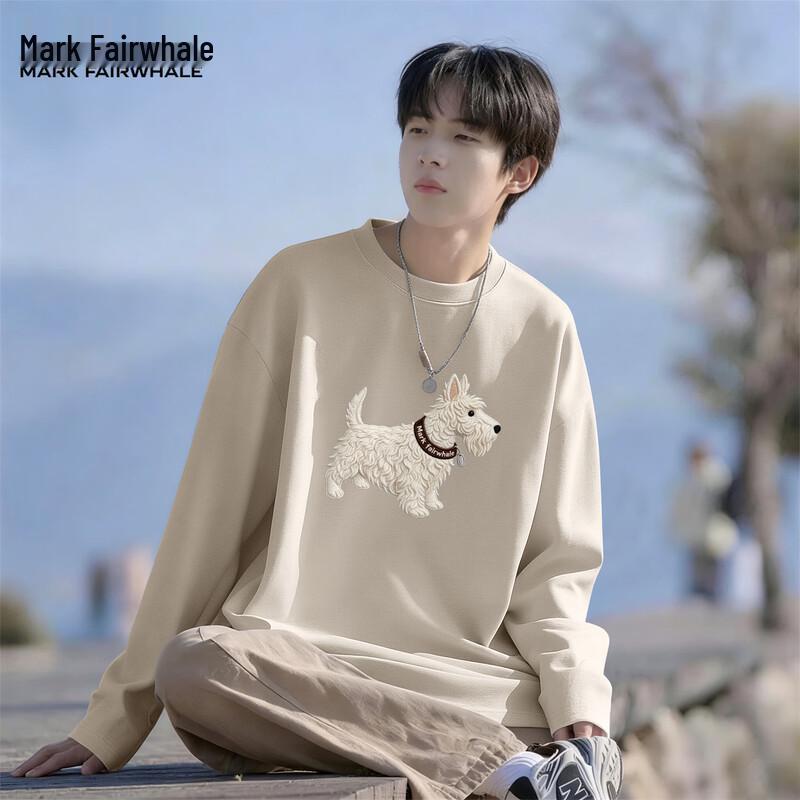 Mark Fairwhale Men's Loose Fit Cotton Long Sleeve T-Shirt