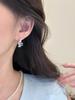 High-End Blue Zirconia and Pearl Stud Earrings - Versatile Luxury Crystal Ear Accessories for Spring/Summer.