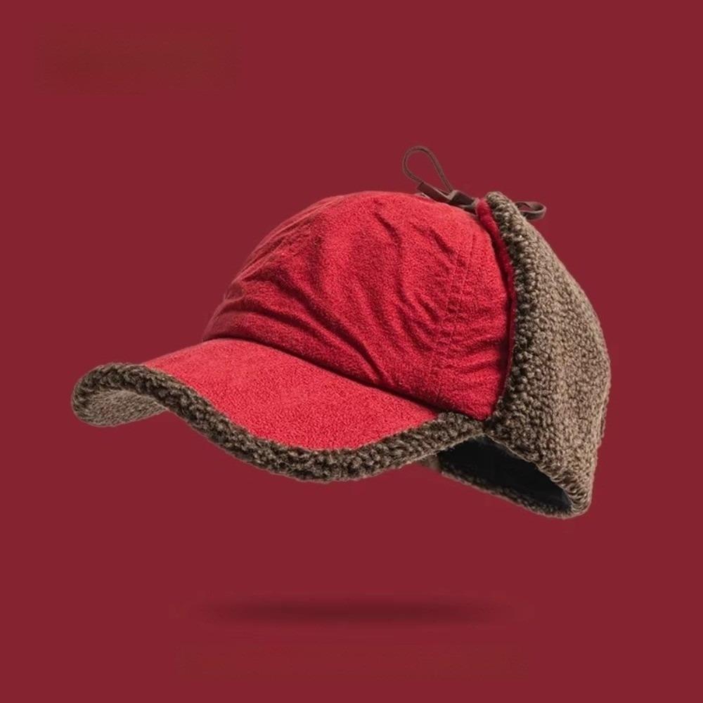 Cozy Retro Bomber Hat Suede Material Warm Fleece Flying Hat Thickened Design Windproof Ear Fleece Hat Winter for Men and Women